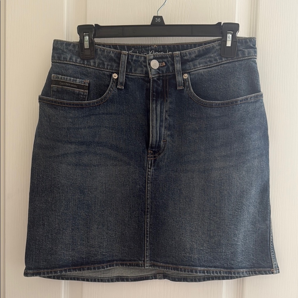 Calvin Klein Dark Blue Denim Skirt